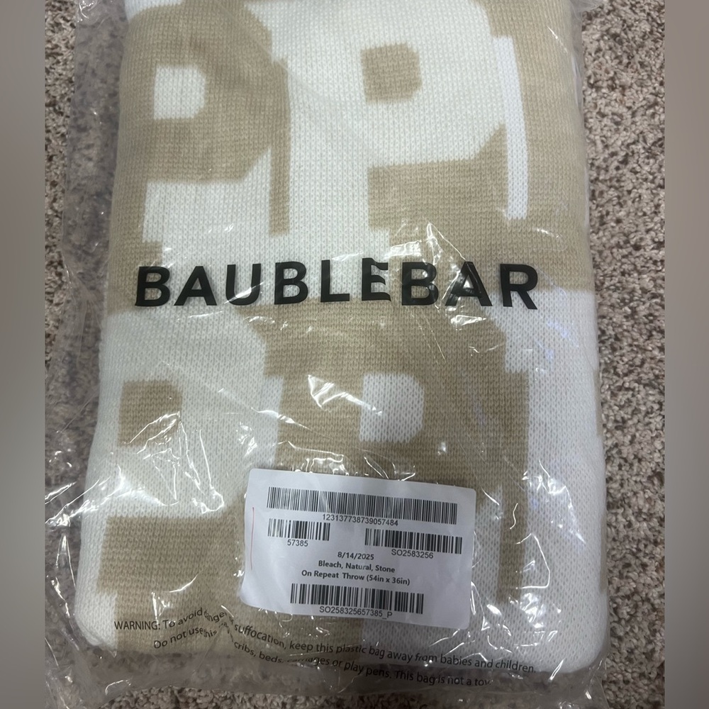 NEW BAUBLEBAR CUSTOMIZED BLANKET LETTER P